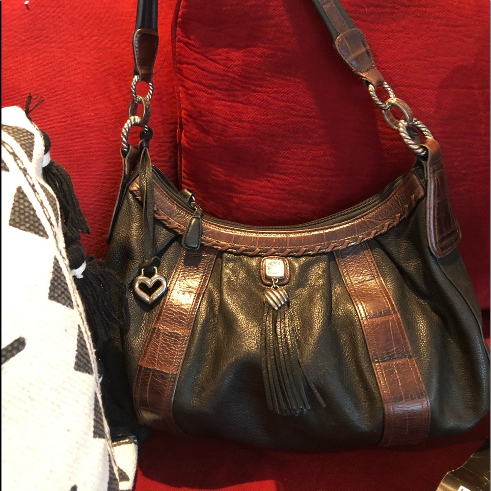 Brighton brown and black leather purse